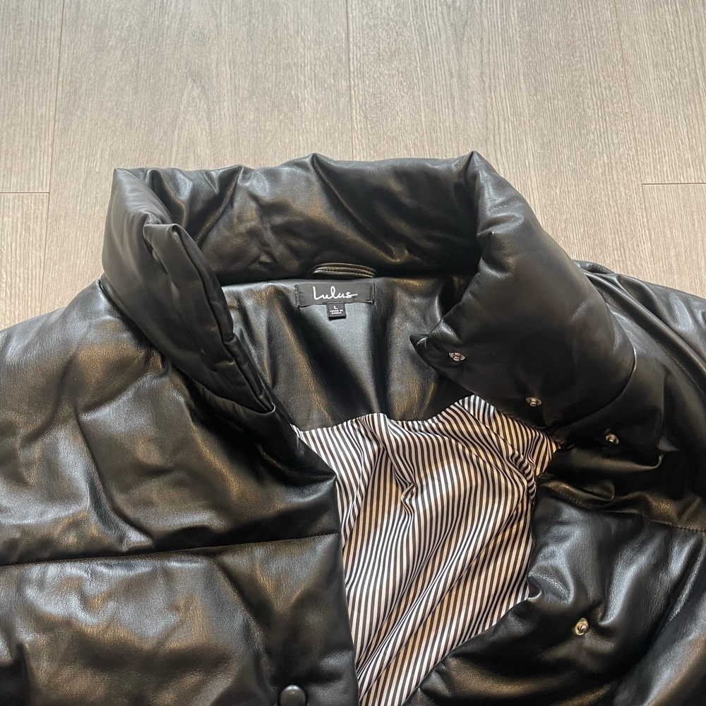 Lulu’s Leather Puffer Jacket - Picture 2 of 3